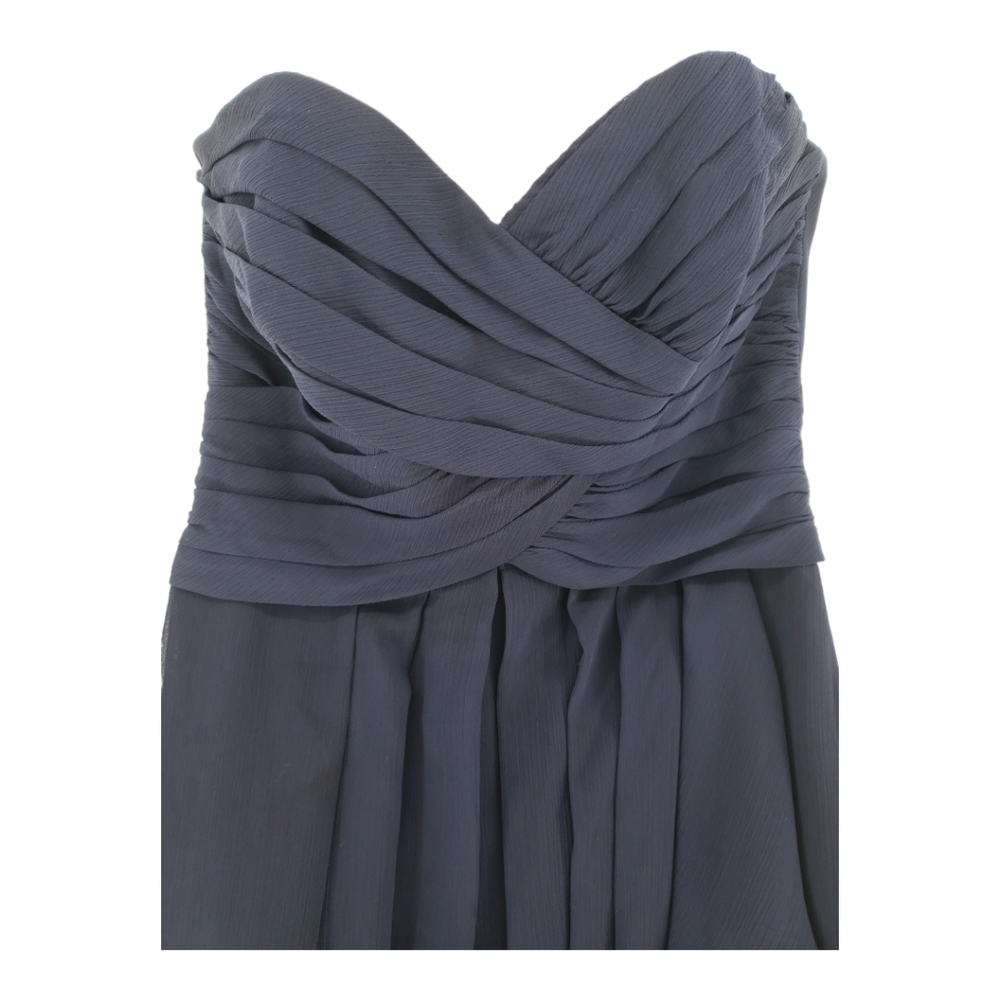 David's Bridal Strapless Sweetheart Neckline Short Dress Size 2 in Navy - Picture 10 of 13